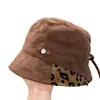 Sombrero de Pescador de Cubo con Estampado de Leopardo Nuevo para Mujer Adulta de Primavera y Otoño Sombrero de Cuenca Sombrero Protector Solar para Exteriores Sombrero de Sombra Coreano