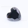 Anillo de compromiso con forma de corazón de diamante Mosan negro de 0,5 a 3 quilates, piedra desnuda, forma especial, con forma de corazón de amor y fondo puntiagudo, gema artificial al por mayor