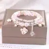 Pulseras para Estudiantes al por Mayor Pulseras para Niños de Cristal con Cuentas Femenina Linda Estudiante Mejor Amiga Chica Moda Princesa