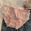 Ropa interior japonesa de algodón dulce de cintura baja para mujer, hilo de algodón puro, lazo de seda pura, bragas antibacterianas para niña