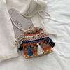 Bolso Pequeño Estampado Bolso de Mujer Moderno 2023 Nueva Moda Flecos Bolso Balde Estilo Étnico Hombro Bandolera