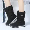 Botas de Nieve para Mujer 2025 Punta Redonda Suela Gruesa Talla Grande Forradas de Felpa Engrosadas Cremallera Lateral Caña Media Botas de Algodón Wish Camuflaje Zapatos Cálidos