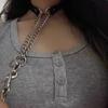 Huesos de Cachorro y2k Subcultura Chica Caliente Dulce Fresco Anillo para el Cuello Gargantilla Collar Estilo Punk Femenino Correa de Tracción