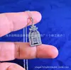 Versão de luxo do colar "Porta da Felicidade" para mulheres, design de castelo, banhado a platina em prata 925, cheio de diamantes, corrente para clavícula, gargantilha de trevo de quatro folhas, presente