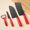 Cuchillo de Cocina Antióxido Recubierto Cuchillo Doméstico para Frutas Acero Inoxidable Rallador de Melón Juego de Cuchillos de Cocina Pelador Cortador Cortador de Carne