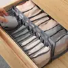 Caja de Almacenamiento Plegable de Tela de Malla para Ropa Interior, Calcetines, Sujetadores y Panties con Divisores de Cajón para Uso en Dormitorio y Hogar