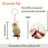 Pingente Pequeno Decorativo Plano Novo Impresso 2D Transfronteiriço Moderno Simples Animal Desenho Animado Pingente de Chaveiro Personagem