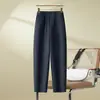 Pantalones Harem Casuales de Moda para Mujer Nuevos de Verano de Cintura Alta Adelgazantes de Corte Holgado Cortos para Mujeres Petites