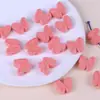 Estilo coreano felpa flocado cuentas perforadas Mariposa Flor de Amor estrella de mar DIY cadena de teléfono móvil colgante accesorios de joyería