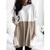 Outono e Inverno Amazon AliExpress wish Novo Europeu e Americano Manga Longa Casual Bolso Camiseta Top Mulheres