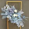 Flores de chão para casamento frescas e simples estilo coreano decoração de caminho de flores de casamento arte floral fundo de boas-vindas flor visual merchandising tecelagem de flores de seda