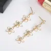 Moda Japonesa e Coreana Personalidade Brincos Elegantes Brincos de Flor Dupla Joias Femininas para Presente do Dia da Namorada E578