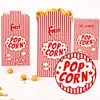 Caja de Palomitas Desechable Plegable sin Pegamento, Cubo de Palomitas Cuadrado Plegable Personalizado, Suministro en Stock de Múltiples Tamaños Personalizados