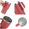 Copo térmico de aço inoxidável 304 de camada dupla transfronteiriço novo 20oz copo de carro com alça copo de gelo para carro copo de acompanhamento