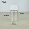 Botella de plástico transparente de boca ancha de 30 50 100 ml, subbotella para polvo de partículas, botella de líquido PET sellada con tapa