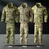 Traje de Trabalho para Primavera e Outono para Homens, Roupa de Trabalho, Proteção do Trabalhador, Uniforme de Treinamento Resistente ao Desgaste, Uniforme de Camuflagem, Uniforme de Montanhismo, Roupa Tática Esportiva para Exterior