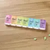 Pastillero Portátil Transfronterizo de Siete Días con 7 Compartimentos Sellados, Organizador de Pastillas de Gran Capacidad, Caja de Almacenamiento Pequeña Portátil para Viajes