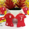 Chelsea Qatar Paris Messi Francia Bélgica playera llavero PVC colgante suave para llaves regalo