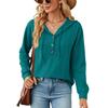 Amazon 2025 Exportación Transfronteriza Europea y Americana Otoño e Invierno Nuevo Sudadera Holgada de Manga Larga con Capucha y Botones de Color Puro para Mujer