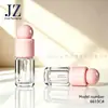 Productos en Stock: Tapa de Bola Rosa para Tubo Redondo, Tubo de Brillo de Labios con Cepillo Fino, Material de Empaque de Tubo Vacío de Plástico