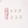 Linda Crema Fresa Dibujos Animados Arte de Uñas Joyería Resina Estéreo Portátil Accesorios para Uñas Aretes DIY Pasador Pequeños Accesorios