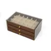 Caja de Joyería de Gran Capacidad Madera de Nogal con Veta Retro Gama Alta Exquisita Caja de Almacenamiento Especial para Anillos, Pulseras, Collares, Pendientes