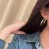 Pendientes Grandes Estilo Pequeño Fragante de Plata de Ley S925 Pendientes Brillantes de Gama Alta Moda Accesible Normcore Pendientes de Moda
