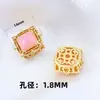 Caja Mágica de Mariposa de Cobre Dorado Estilo Chino con Cristales Incrustaciones de Perla Calcedonia Superficie de Huevo Accesorios para Pulseras Collares Joyería DIY