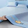 Tapete Gelado de Seda de Gelo para Verão para Uso Doméstico, Novo Modelo 2026, Uso Duplo para Inverno e Verão, Tapete de Bambu Lavável à Máquina, Lençol de Cama de Verão, Tapete de Palha