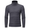Camiseta de comercio exterior transfronterizo para hombre, otoño 2022, nueva, de talla grande, cuello alto, color liso, informal, de manga larga, moderna