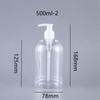 Botella de champú al por mayor, botella de desinfectante de manos transparente para mascotas, gel desinfectante de alcohol, botellas de plástico de 500 ml, fabricantes