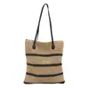 Bolsa de Palha Feminina 2024 Verão Nova Moda Simples Grande Capacidade Bolsa de Ombro Casual Bolsa Tote para o Dia a Dia Bolsa Feminina