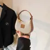 Nova Bolsa Mini Estilo Coreano para Meninas Acessórios de Moda Bolsa Lua Crescente Estampa de Leopardo Xadrez Transversal Pequena Bolsa de Ombro Feminina