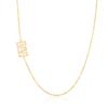 Collar de cobre con circonitas microincrustadas chapado en oro auténtico para mujer, cadena de clavícula, serie de letras mayúsculas personalizadas europeas y americanas