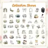 50 Peças de Adesivos de Casamento Temáticos Floresta Branca Vintage Florais Transfronteiriços Decoração DIY Planejamento Criativo Adesivos para Diário de Casamento