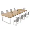 Mesa de Conferência Treinamento de Funcionários Mesa de Escritório Retangular e Conjunto de Cadeiras Mesa de Computador Simples Bancada Grande Mesa