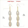Nuevos Productos Transfronterizos Europeos y Americanos, Pendientes Largos Múltiples de Concha, Modestos, Casuales y de Estilo Vacacional, Venta al por Mayor de Pendientes Hechos a Mano