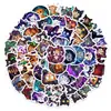 Pegatinas de Gato de Fantasía de Dibujos Animados de 50 Piezas Transfronterizas para Maletas y Computadora, Pegatinas de Decoración Navideña al por Mayor para Bricolaje