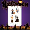 Pegatinas de tatuaje de Halloween fiesta niños dibujos animados divertido lindo calabaza bruja castillo fantasma telaraña impermeable duradero