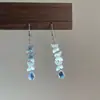 Aretes Usados de Cristal Rojo en Forma de Lágrima para Mujer Estilo Dulce Fresco Diseño de Nicho Individual Sensación de Alta Gama Pendiente