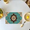 Individual de Mesa de Cocina Multicolor Bohemio Transfronterizo de Amazon Retro Moderno Geométrico Arte Abstracto Decorativo para Mesa de Comedor