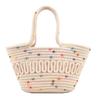 Saco de tecido de algodão francês Saco de praia de férias de viagem Grande capacidade All-match Portable Vegetable Basket Bag Saco de compras Cross-Border
