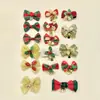 Acessórios diy do laço do Natal mini linho sino da árvore de Natal pendente decoração da caixa de presente