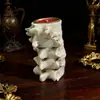 Portavelas Adornos de Columna Vertebral Corazón Cerebro Manualidades de Resina Tema de Halloween Fiesta Decoración de Escritorio Sala de Estar