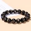 Pulsera de Obsidiana Plateada Ojos Naturales 8A de Jingdong Jewelry Pulsera de Cuentas Redondas de una Sola Vuelta para Hombre y Mujer de Personalidad Simple Venta al por Mayor