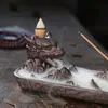 Estufa de Incienso de Flujo Inverso de Cerámica Más Vendida en Amazon Trompeta Dragón Montaña Alta Agua Corriente Estufa de Aromaterapia de Flujo Inverso Adornos para el Hogar Accesorios