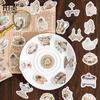 Stickers Adhesivos Transfronterizos Mo en Caja Té Dulce de la Tarde Ins Material DIY para Manualidades Sellado Stickers Decorativos 46 Piezas