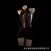 Lencería profundamente seductora, vestido ajustado sexy de rosa, uniforme de secretaria qqny de deseo puro, ropa de dormir de encaje tentación para mujer