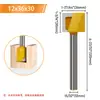Cuchillo de Limpieza de Fondo Extendido de 12 Mangos con Hoja de Doble Filo Fresadora para Carpintería Fresadora de Agujeros para Cerradura de Puerta Fresadora de Ranurado de Limpieza de Fondo