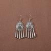 Brincos femininos elegantes de borla para férias, brincos longos personalizados feitos à mão em estilo étnico boêmio retrô, Tailândia